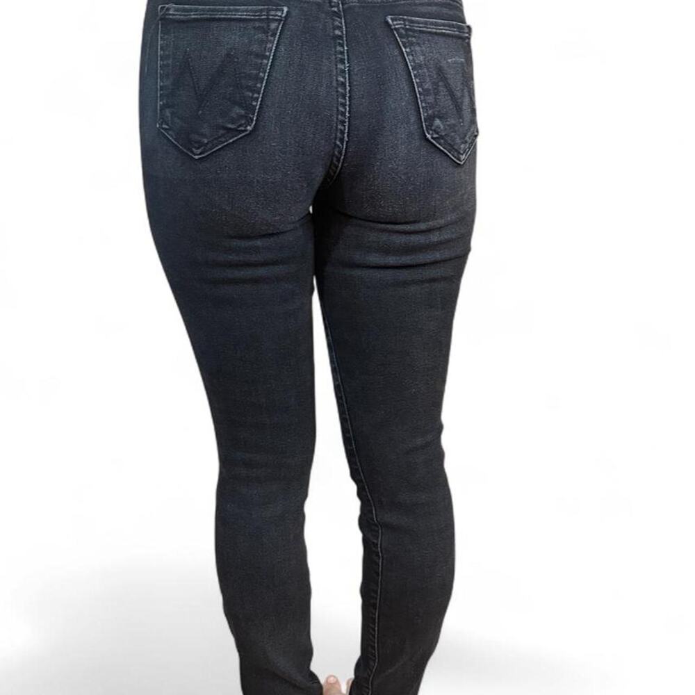 MOTHER The Looker Black High Waisted Skinny Jeans Made USA Stretch 25